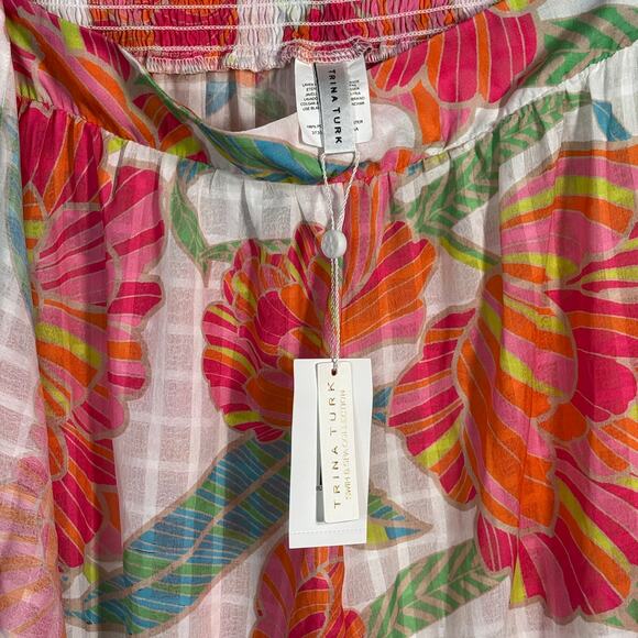 Trina Turk Women's Poppy Tie-Waist Beach Pants Cover-Up Multi, small - Picture 10 of 11